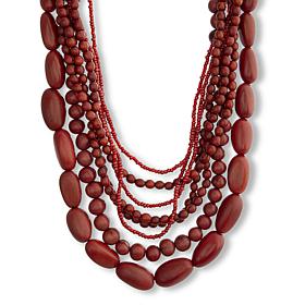 Faire Collection Waterfall Multi-Strand Beaded Necklace