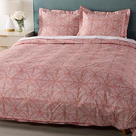 Farm to Home Organic Cotton Coral Batik Design Duvet Set - King