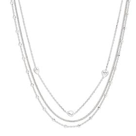 Fiorenza Jewelry Polished and Diamond-Cut 3-piece Necklace Set