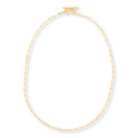 Fiorenza Paperclip Chain Toggle 18" Necklace