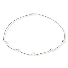 Fiorenza Polished Rope Chain Necklace with Bead Stations