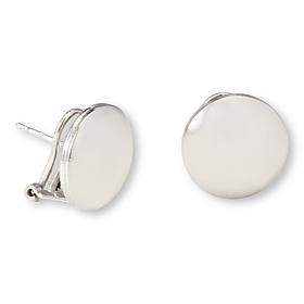 Fiorenza Polished Round Button Stud Earrings