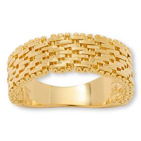 Fiorenza Riccio Detail Gold-Plated Ring