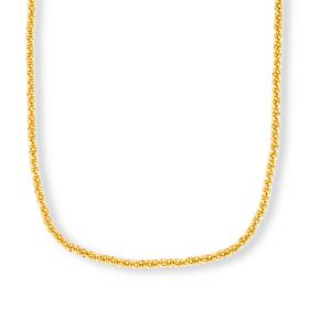 Fiorenza Sterling Silver Daisy Sparkle Chain 30" Necklace