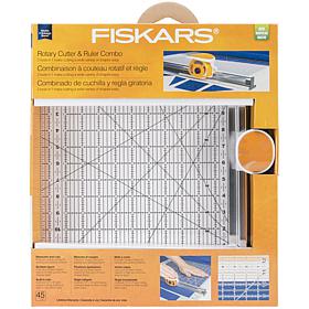 Fiskars Rotary Ruler Combo For Fabric Cutting - 12" x 12" 