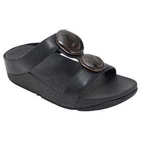 FitFlop Fino Marbled-Stone H-Bar Slides