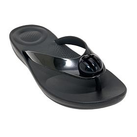 FitFlop iQushion Glossy-Button Flip Flops