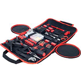 Fleming Supply 86-Piece Hand Tool Kit with Carry Case - Red