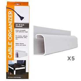 Fleming Supply J Channel Desk Cable Management - White