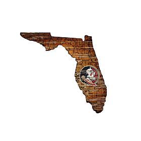 Florida State State Distressed State with Logo