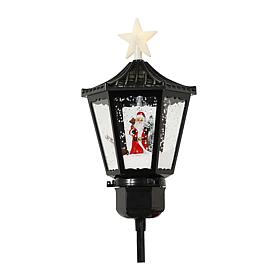 Fraser Hill Farm 16.5-in. Snowy Lantern Tree Topper with Santa Clau...