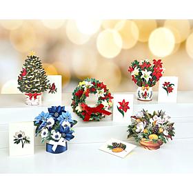 FreshCut Paper Set of 5 Holiday Mini Pop-Up Cards