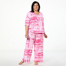 G by Giuliana 2-piece Tie-Dye Top & Wide Leg Pant Set