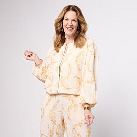 G by Giuliana Back Label Woven Embroidered jacket