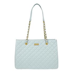 G by Giuliana Black Label Diamond Quilted Leather Tote