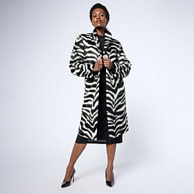G by Giuliana Black Label Faux Fur Tuxedo Coat