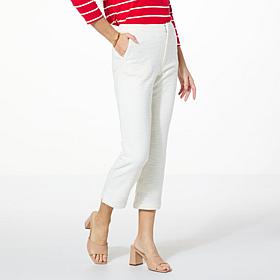 G by Giuliana Black Label Tweed Kick Boot Crop Pant