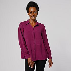 G by Giuliana Button-Down Peplum Blouse