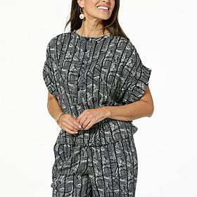 G by Giuliana Gathered Dolman-Sleeve Top