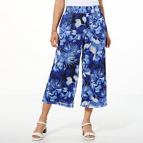 G by Giuliana High-Waist Aria Mesh Knit Wide Leg Pull-On Pant