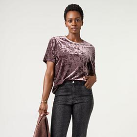 G by Giuliana Knit Velvet Tee