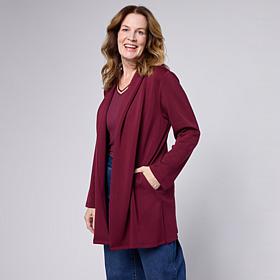 G by Giuliana Marshmallow Knit Shawl-Collar Cardigan