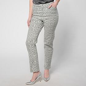 G by Giuliana Print and Solid Straight Leg Jean