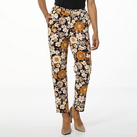 G by Giuliana Printed Knit Slim-Leg Pant