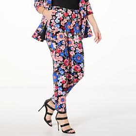 G by Giuliana Printed Knit Slim-Leg Pant