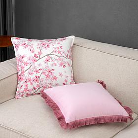G By Giuliana Set of 2 Cherry Blossom Decorative Pillows
