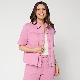 G by Giuliana Short Sleeve Featherweight Denim Jacket