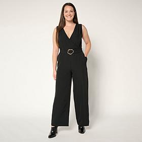 G by Giuliana Sleeveless Crossover Jumpsuit