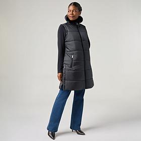 G by Giuliana Solid Puffer Vest with Channel