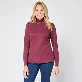 G by Giuliana Textured Knit Mini Mock Neck Top