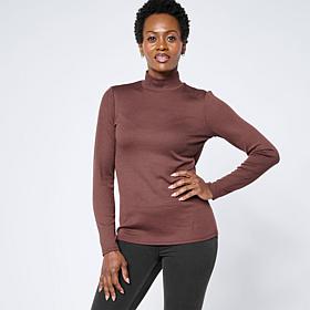 G by Giuliana Textured Knit Mini Mock Neck Top