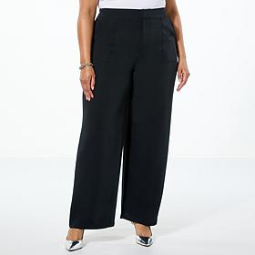 G by Giuliana Woven Crepe Wide-Leg Cargo Pant