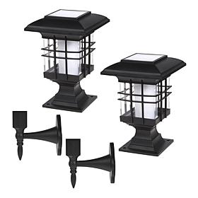 GB Home & Garden Simulated Flame Solar Lanterns - Set of 2