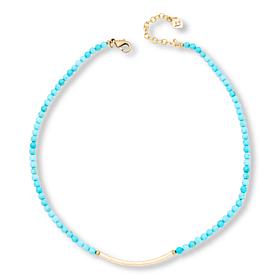 GemHues 16-13/16" Bronze Gemstone Bead Bar Necklace