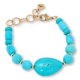 GemHues Bronze Gemstone Mixed Shape Beaded Bracelet