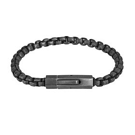 Geoffrey Beene Men's Stainless Steel Box Chain Bracelet
