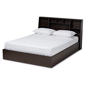 Geoffrey Queen Size Platform Storage Bed with Shelves