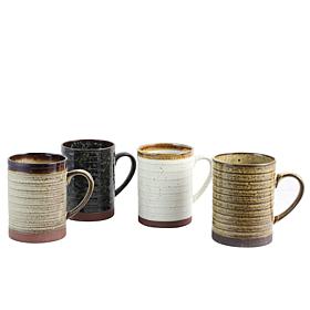 Gibson Home Earth and Sky 4-piece 18.5 oz Mug Set in Assorted Colors