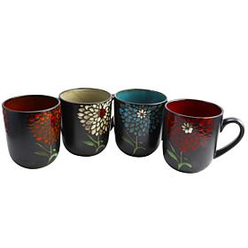 Gibson Home Gardenia Café 4-piece 16 oz. Assorted Mug Set