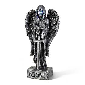 Glitzhome 12"H Halloween Lighted Resin Grim Reaper Table Decor w/Timer