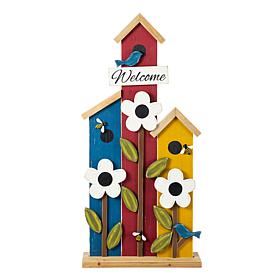 Glitzhome 30" Solid Wood Birdhouse Shaped Porch Décor