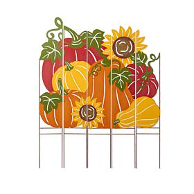 Glitzhome 41.75"H Fall Metal Pumpkin Patch Combo Yard Stake