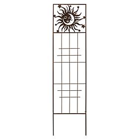 Glitzhome 48"H Metal Sun Garden Trellis with Stars Design