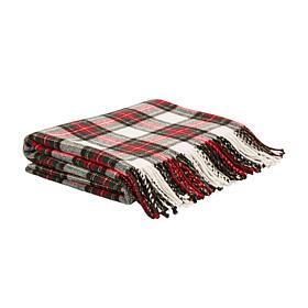 Glitzhome 60in L Acrylic Plaid Woven Throw