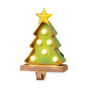 Glitzhome 7.5" Marquee LED Tree Stocking Holder