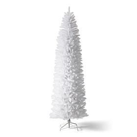 Glitzhome 9' White Pencil Tinsel Artificial Christmas Tree
